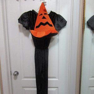 Halloween Costume Witch Jumpsuit and Hat for girls size 10/ 12